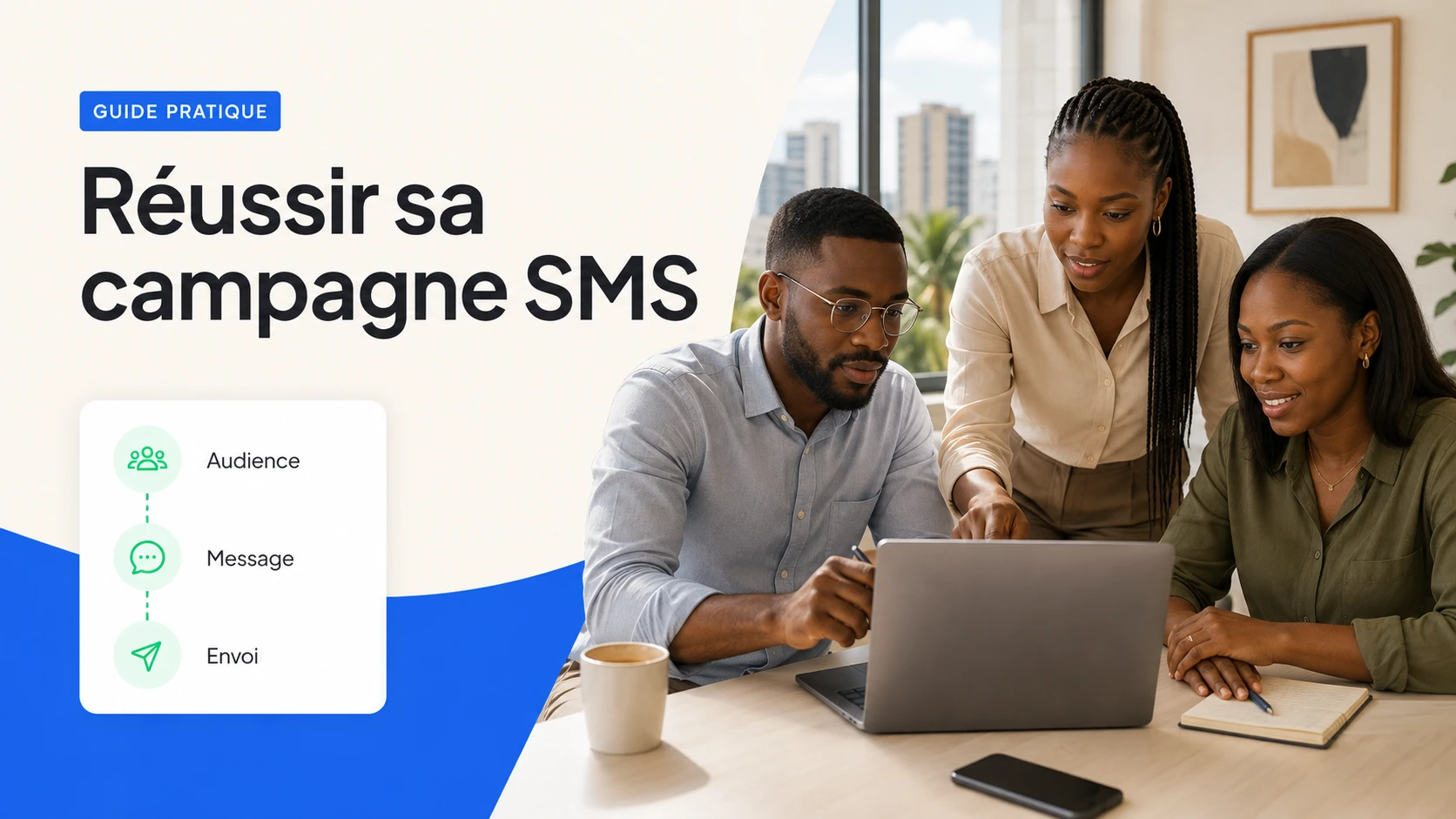 Illustration du guide : Réussir sa campagne SMS.